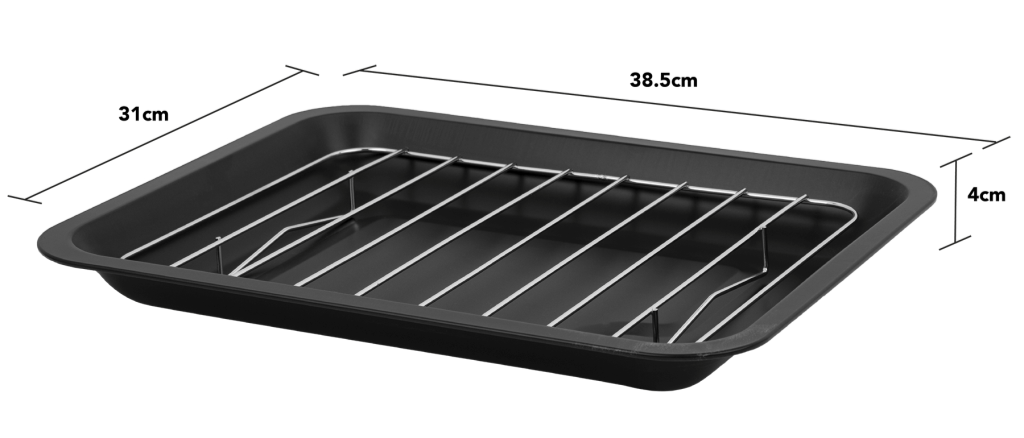 Wham Essentials 39cm Roast & Rack Black Wham Essentials 39cm Roast & Rack Black